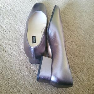 Metallic Bally Slip On Size 10 ladies